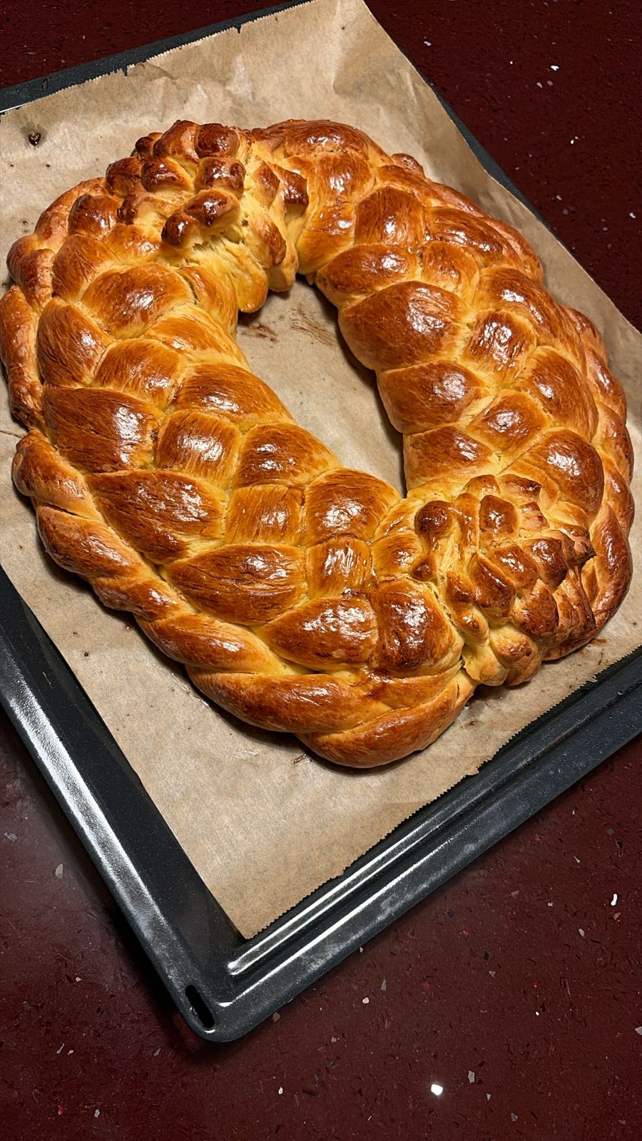 Pain au beurre tressé de 2 kg préparé par Norah pour les Conseillers Hyla